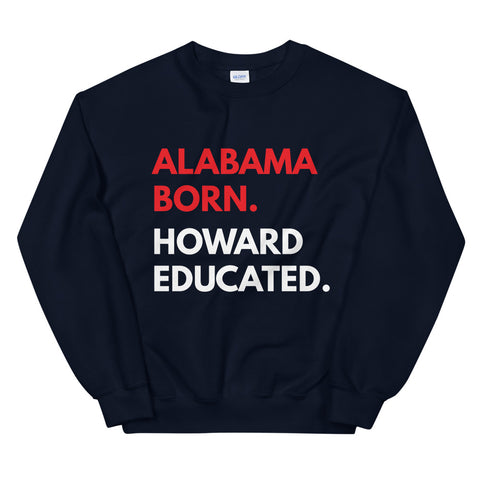 Alabama Born Howard Navy Unisex Sweatshirt