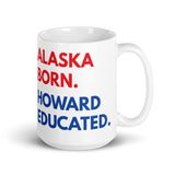 Alaska Born Howard White Glossy Mug