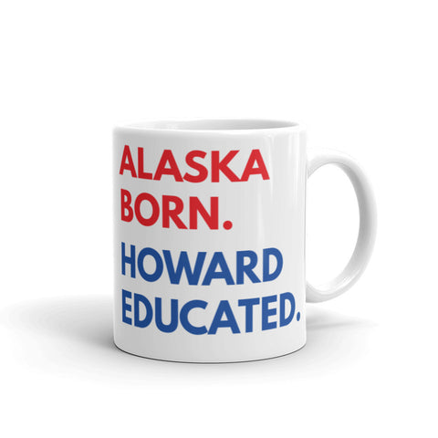 Alaska Born Howard White Glossy Mug